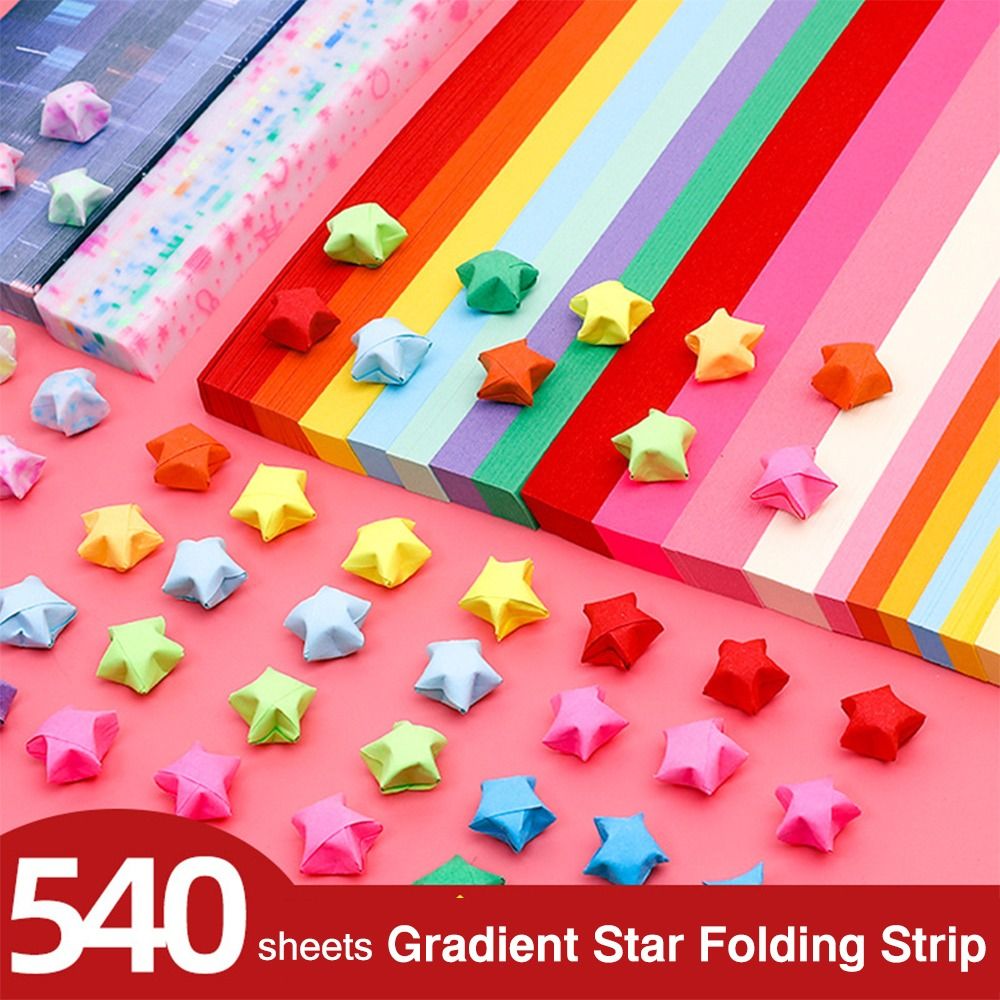 Art Craft Show - 540 Adet Gradyan Renkli Yıldız Origami