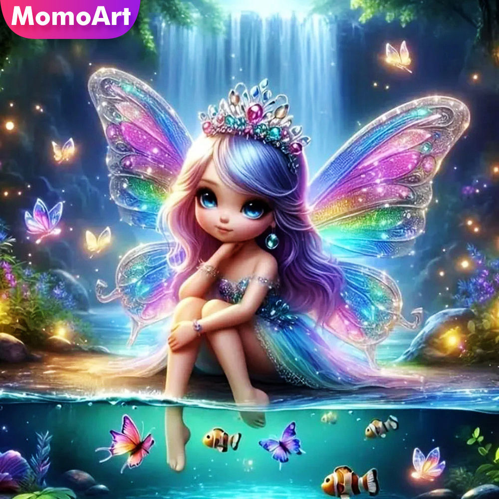 Art Craft Girl - Momoart Kız Elmas Mozaik Portre Yeni