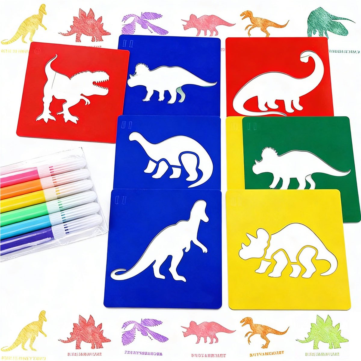 6 adet dinozor boyama şablonla - Art Craft Dinosaurs incelemesi ve fiyatı