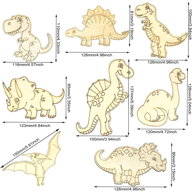 8/24 Parça Bitmemiş Ahşap Dino - Art Craft Dinosaurs incelemesi ve fiyatı